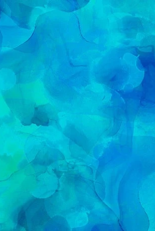 Carmon's Quilt Shop Aura Watercolor turquoise 108-inch wide cotton backing fabric with abstract artistic design