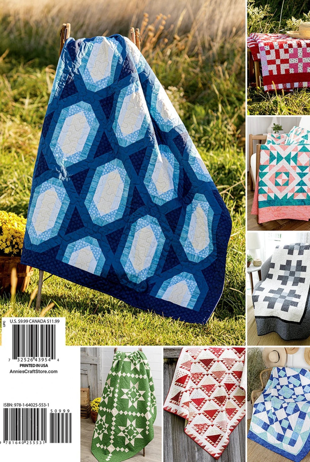 Carmon's Quilt Shop Annie's Quilting Two Color Quilts pattern book showing various geometric quilt designs in nature.