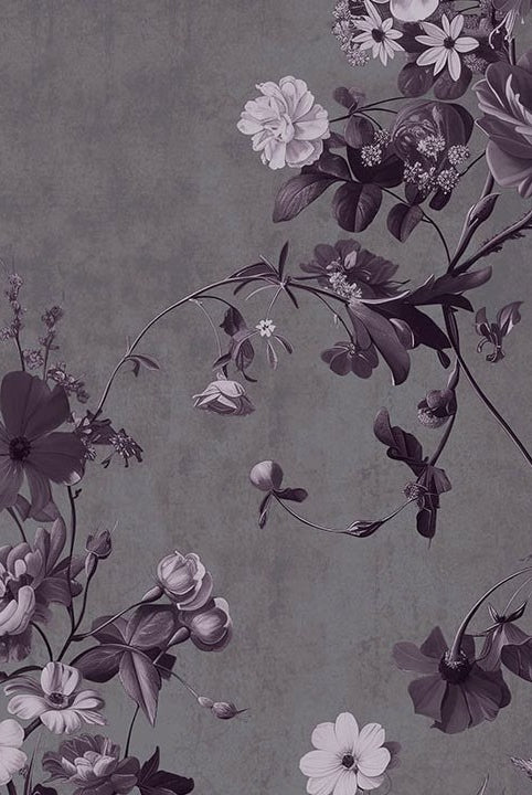Carmon's Quilt Shop Vining Wisteria 108 inch wide backing fabric with elegant floral vine pattern in purple tones