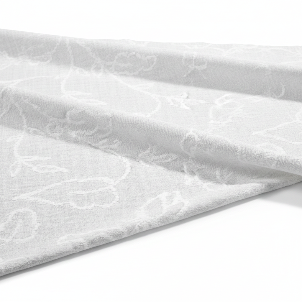 Carmon's Quilt Shop Robert Kaufman Light As Air white 100% cotton quilting fabric with subtle floral pattern