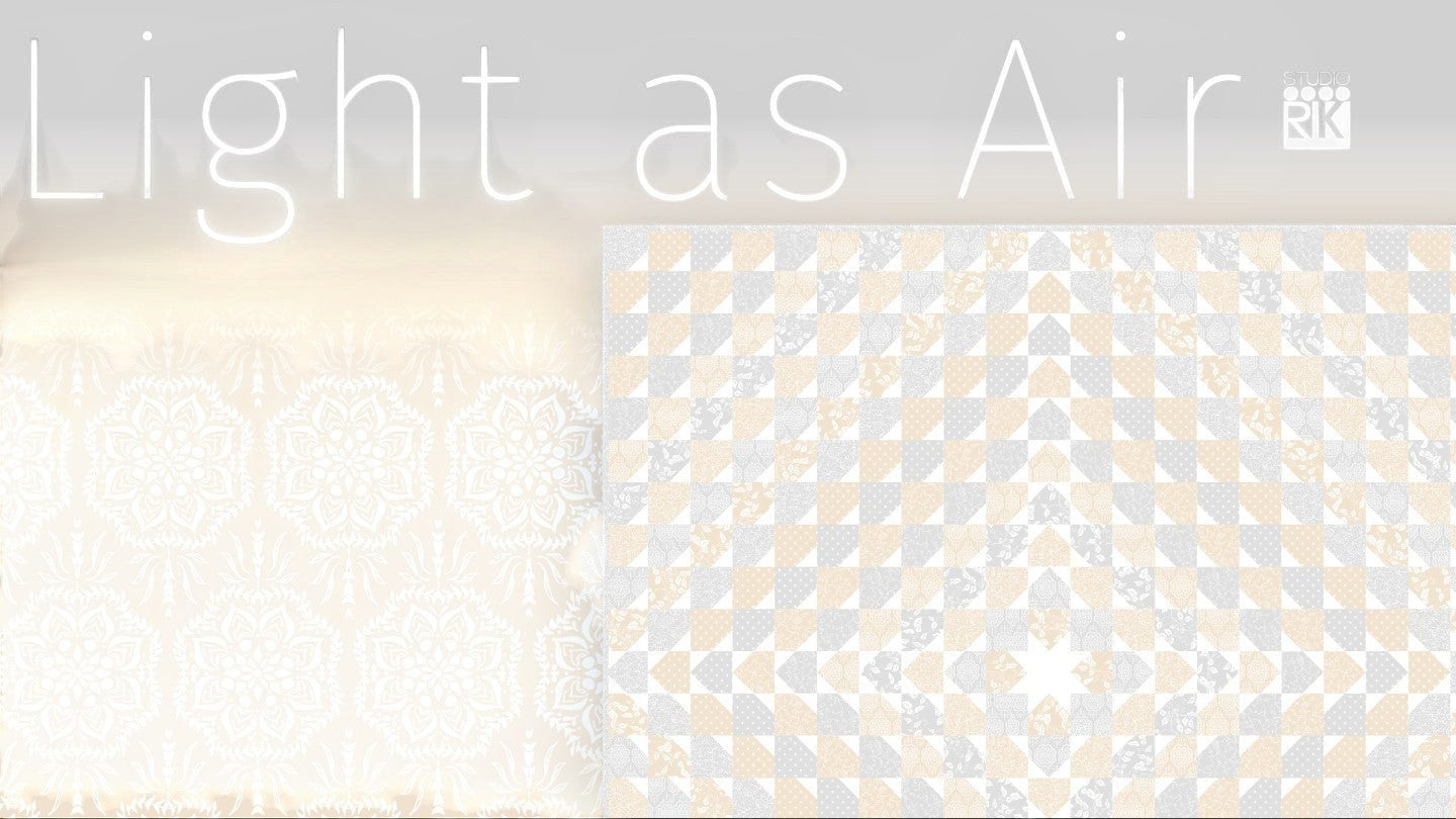 Carmon's Quilt Shop Light As Air white 100% cotton quilting fabric with a delicate airy pattern