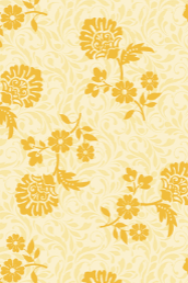 Carmon's Quilt Shop Sisterhood floral fabric in yellow with intricate botanical patterns for quilting projects