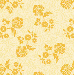Carmon's Quilt Shop Sisterhood Floral quilt fabric featuring yellow flowers on a soft yellow paisley background