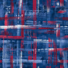 Abstract pattern with blue, red, and white colors 108" Wide Fabric Carmons Quilt Shop
