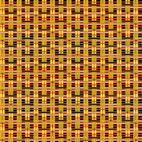 Woven pattern with alternating colors on a grid background A Pilgrams Autumn Plaid - Multi - 30326-X QT Fabrics - Carmon's Quilt Shop