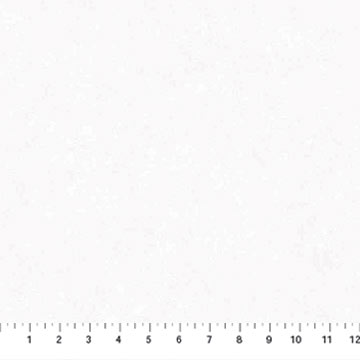 White fabric texture swatch with a ruler at the bottom Stonehenge Basics Super White 3956-100 Northcott Carmon's Quilt Shop 