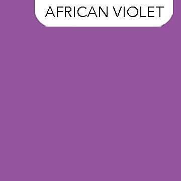 Solid purple color swatch with 'African Violet' text