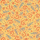 Patterned fabric with 'Believe' text, swirls, and leaves on a yellow background Believe Word Toss Fabric 30326-X QT Fabrics - Carmon's Quilt Shop