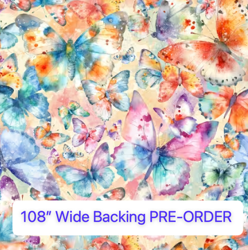 Butterfly Wishes Cream 108in Wideback # WB-W130-005-800  Carmon's Quilt Shop