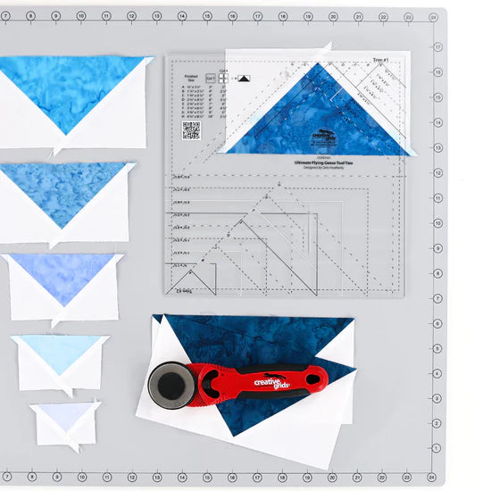 Example Creative Grids Ultimate Flying Geese Tool Two # CGRDH42 - Carmon's Quilt Shop 