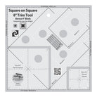 Square on Square 8" Trim Tool with quilt block designs on a white  Creative Grids Square on Square Trim Tool 4in or 8in Finished Blocks Quilt Ruler # CGRJAW8 - Carmon's Quilt Shopbackground