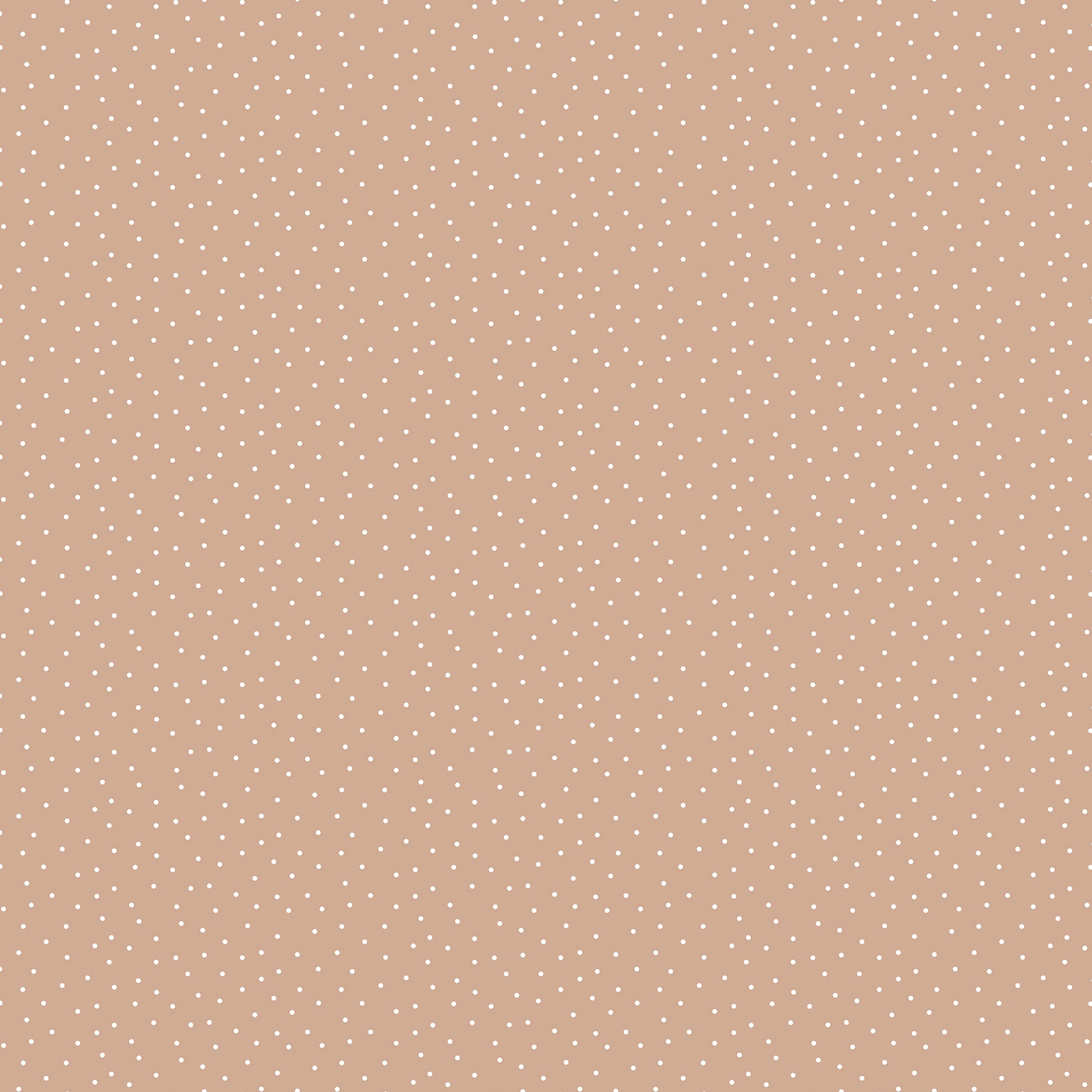 Beige background with small white polka dots Figo Nest Carmel Dots Fabric #92100-33 Carmon's Quilt Shop 