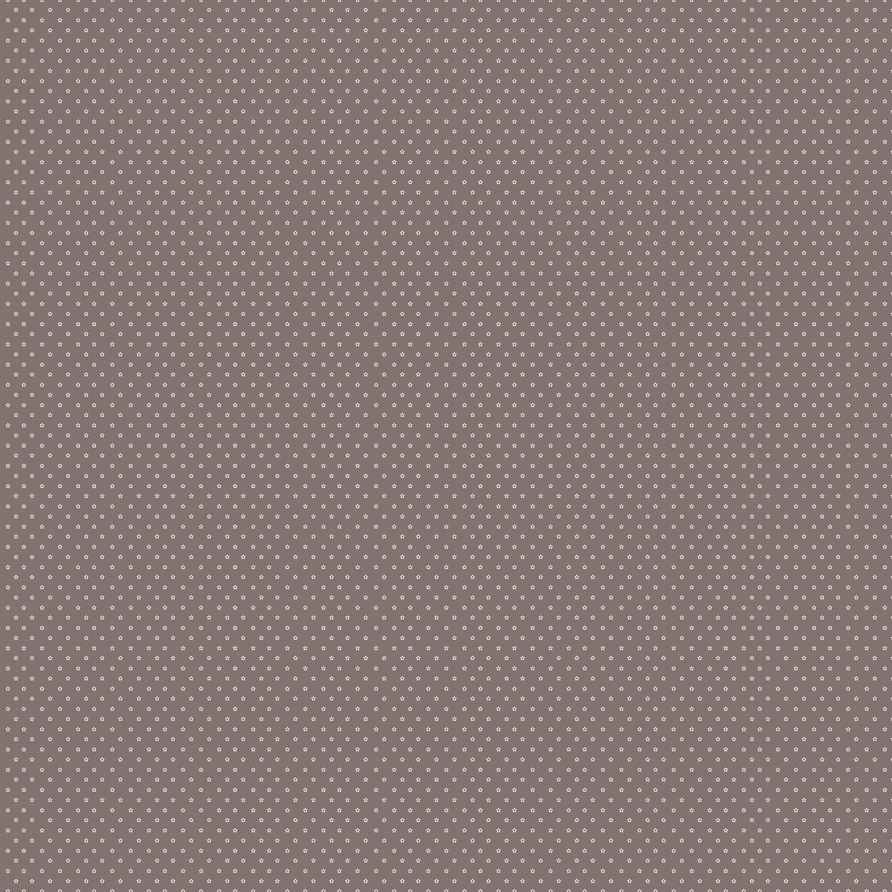 Patterned fabric swatch with small white dots on a brown background Figo Nest Cocoa Stars Fabric #92102-36  Carmon's Quilt Shop 