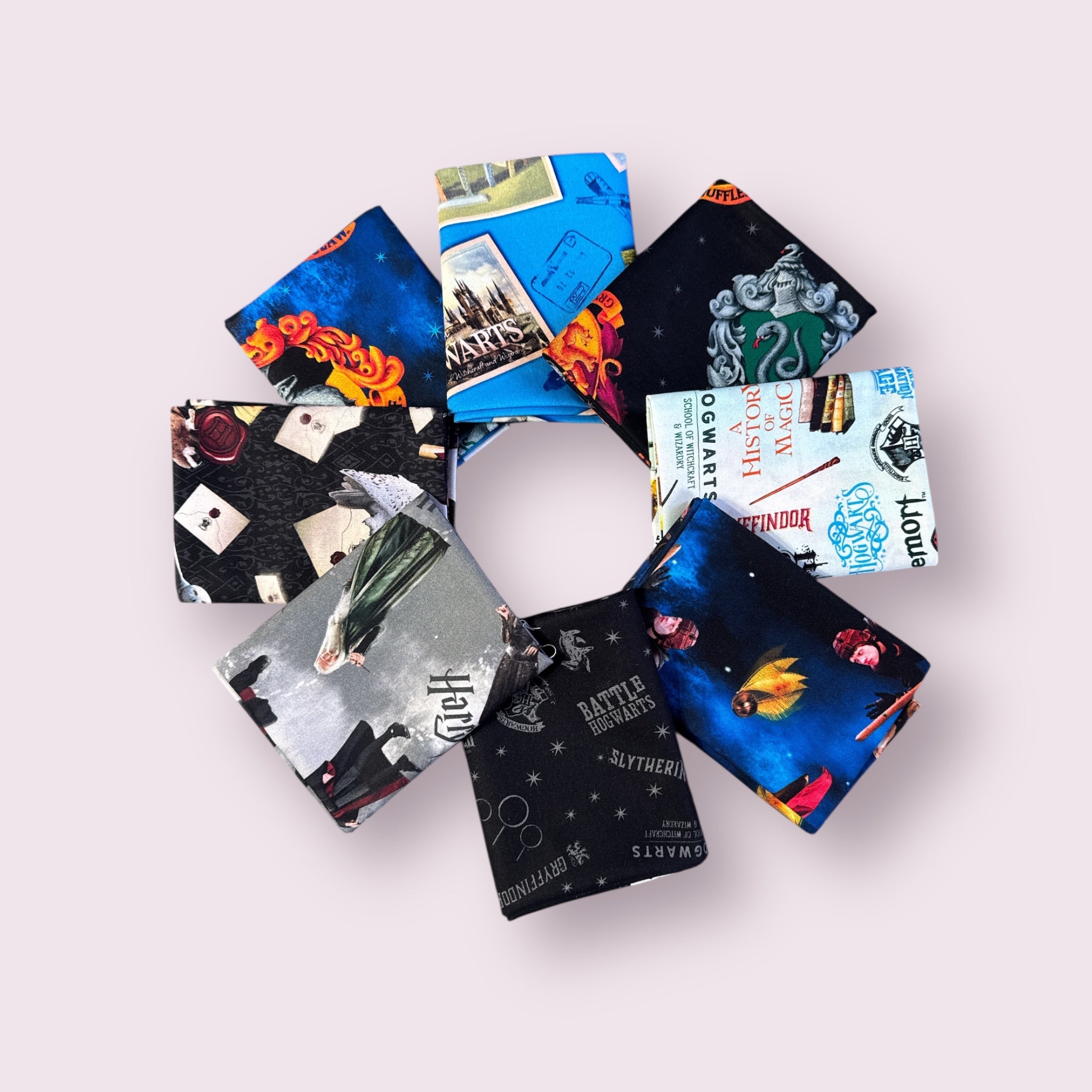 Collection of themed boxes with various designs on a light gray background