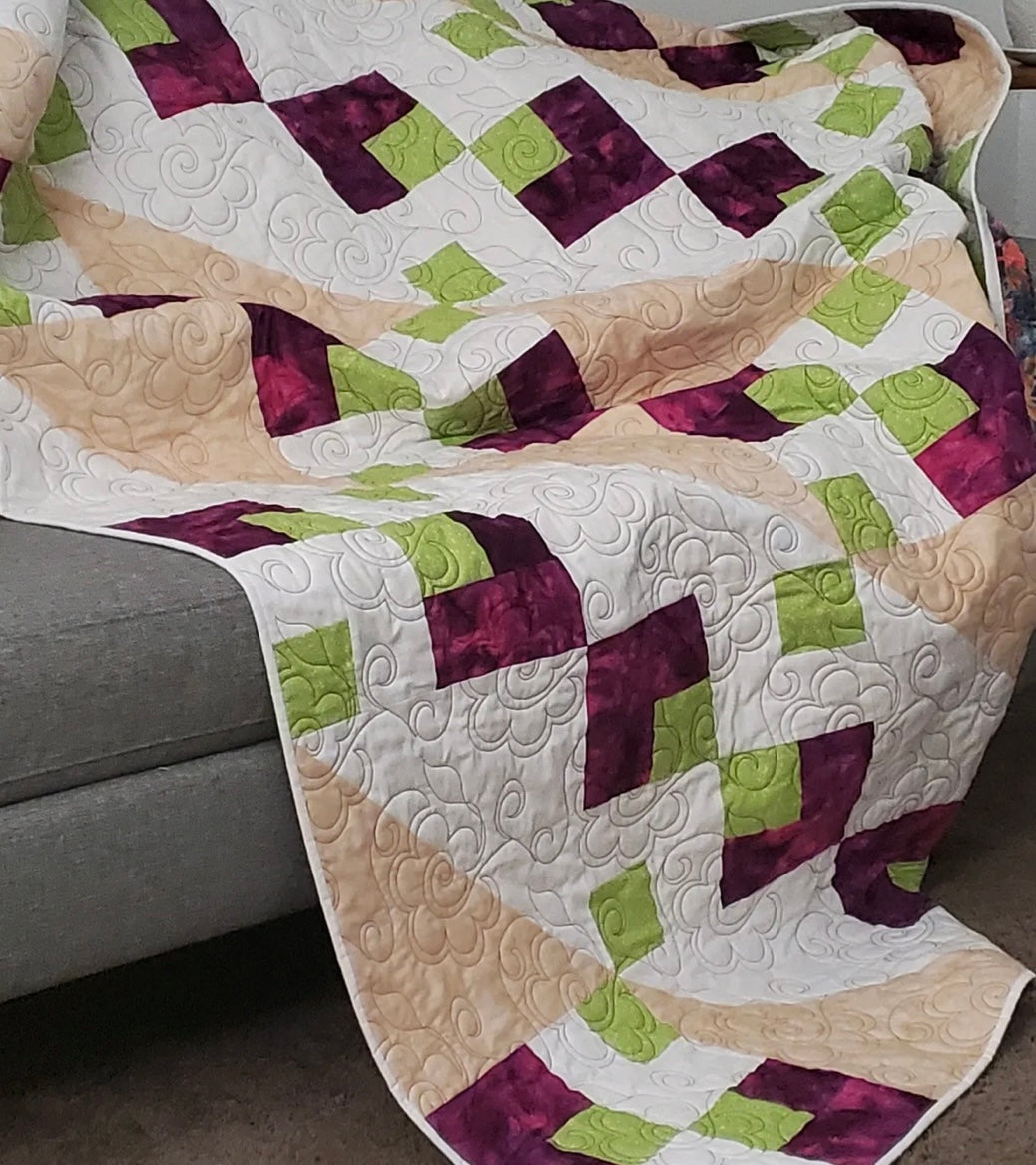 Jamberry Pie Modern Quilt Pattern - 60" X 72" - Designed By Glenda Wilder - Carmon's Quilt Shop