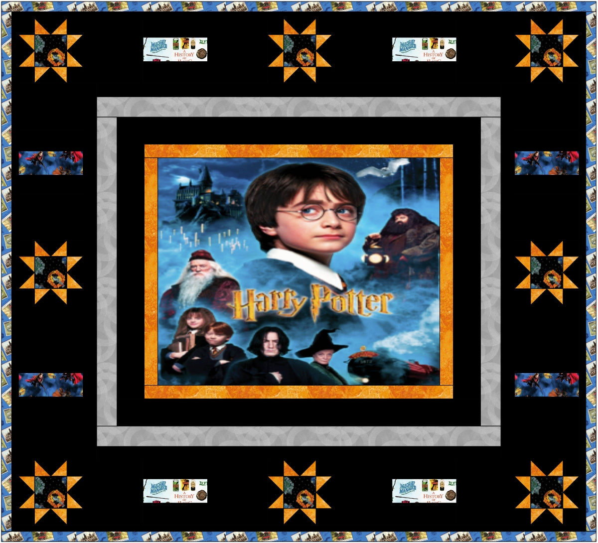 Lovely Stars Quilt Pattern - Finished Size 87.5" 79.5" - Carmon's Quilt Shop