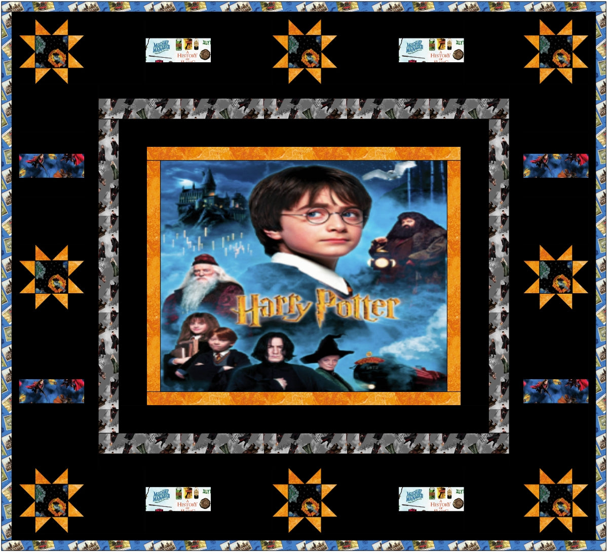 Lovely Stars Quilt Pattern - Finished Size 87.5" 79.5" - Carmon's Quilt Shop