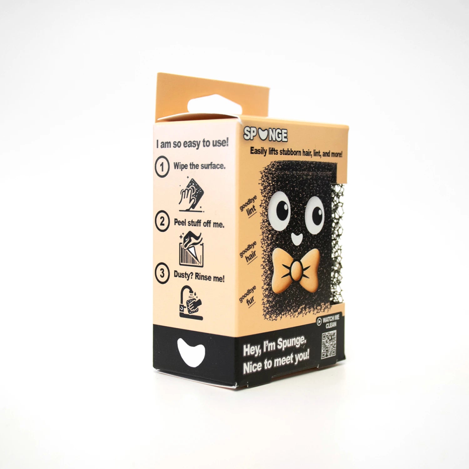 Box packaging of a product named 'Sponge' with cartoon character design on a white background