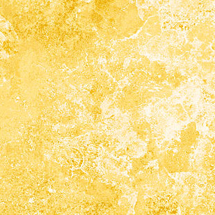 Yellow fabric with a marble-like texture, measured in inches. Stonehenge fabric