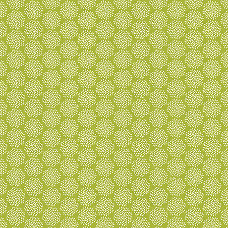Green patterned fabric texture Sweet Summer Dandelion Puffs  - 31397-G - QT Fabrics - Carmon's Quilt Shop 