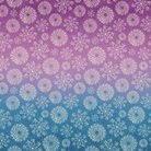 Gradient pattern of snowflakes transitioning from purple to blue