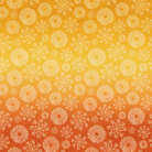 Gradient pattern of flowers transitioning from yellow to red