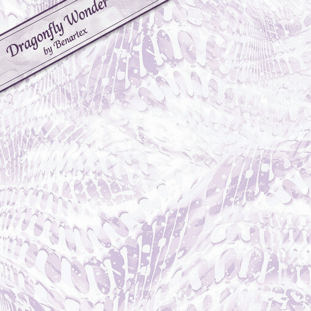 Carmon's Quilt Shop Dragonfly Wonder rippling waves light purple 100% cotton quilting fabric by Benartex