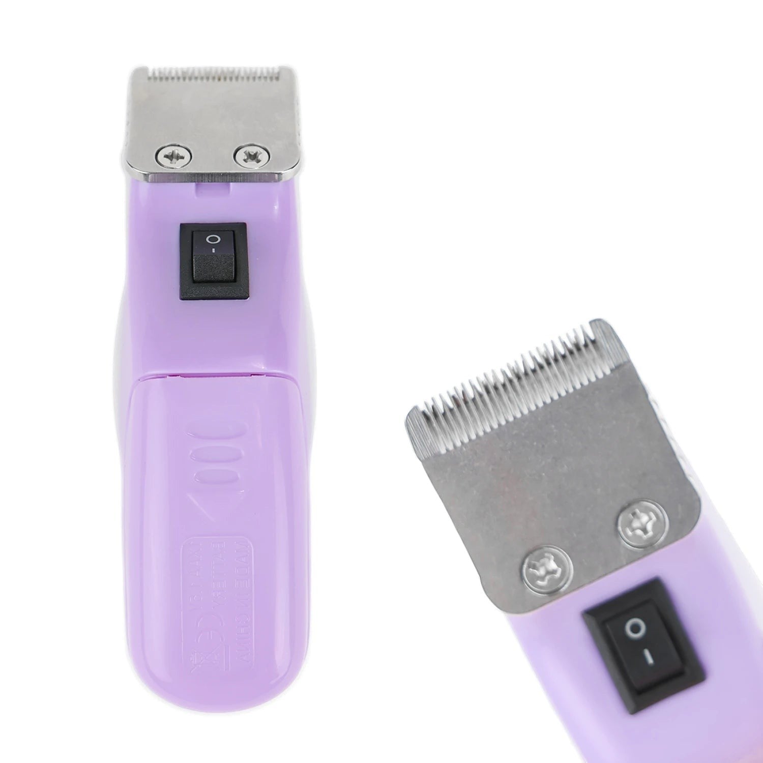 Carmon's Quilt Shop purple battery-operated Gypsy Snip-N-Pin thread shaver with precision steel blades