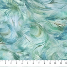Carmon's Quilt Shop Raven's Call Lt Teal Abstract Swirls 100% Cotton Quilt Fabric