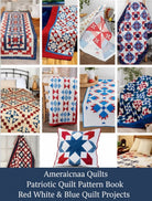 Carmon's Quilt Shop Americana Quilts book featuring red, white, and blue patriotic quilt and home decor patterns