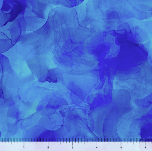 Carmon's Quilt Shop Aura 108 inch royal blue watercolor blender cotton fabric with abstract ink wash texture