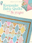 Carmon's Quilt Shop Keepsake Baby Quilts From Scraps pattern book featuring a colorful diamond patchwork quilt design.
