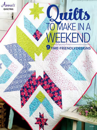 Carmon's Quilt Shop Quilts to Make in a Weekend beginner quilt pattern book featuring a colorful star design quilt