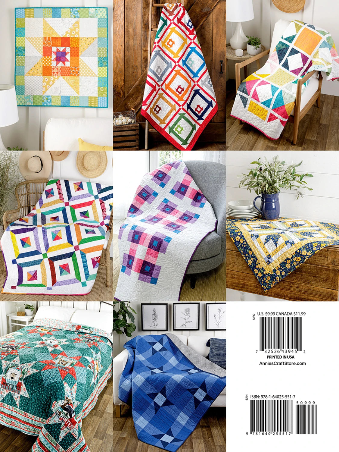 Carmon's Quilt Shop Quilts to Make in a Weekend softcover book featuring various colorful beginner quilt patterns