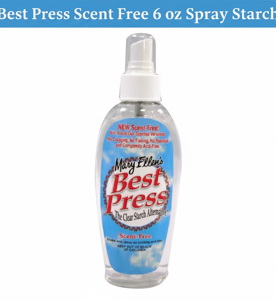 Carmon's Quilt Shop 6 oz bottle of Mary Ellen Products Best Press scent-free fabric starch and sizing spray