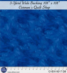 Carmon's Quilt Shop blue crushed velvet texture 108 inch wide cotton quilting fabric for quilt backing
