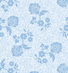 Carmon's Quilt Shop light blue floral fabric with intricate paisley background pattern for quilting projects