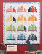 Carmon's Quilt Shop colorful cat-themed scrappy quilt pattern from Scrap Quilting with Wendy Sheppard book