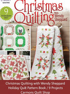 Carmon's Quilt Shop Christmas Quilting with Wendy Sheppard book cover featuring festive holiday quilt patterns