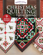 Carmon's Quilt Shop Annie's Attic Christmas Quilting pattern book featuring 9 festive holiday quilt designs.