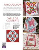 Carmon's Quilt Shop Christmas Quilting Festive Stitches pattern book showing various holiday quilt designs and projects