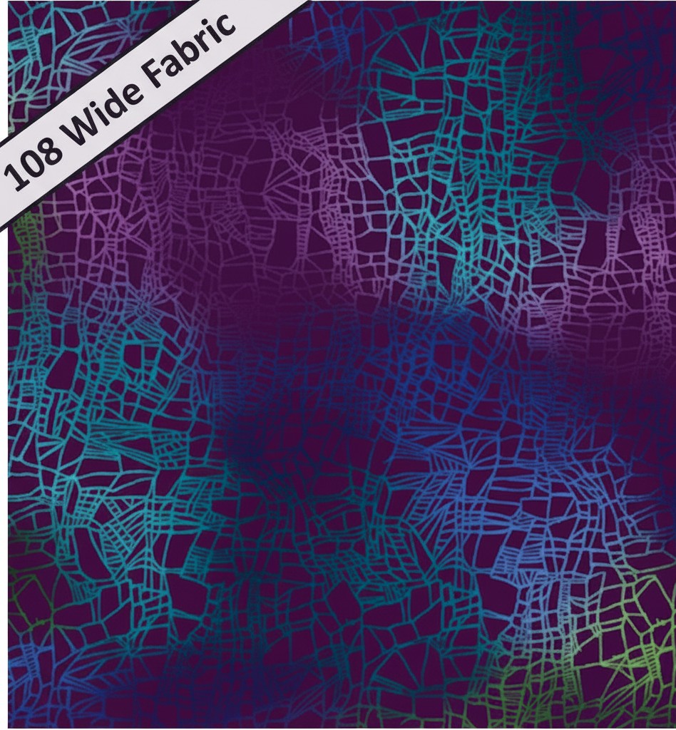 Carmon's Quilt Shop Cirrus Texture multi-colored 108-inch wide backing fabric with an atmospheric dragonfly wing design