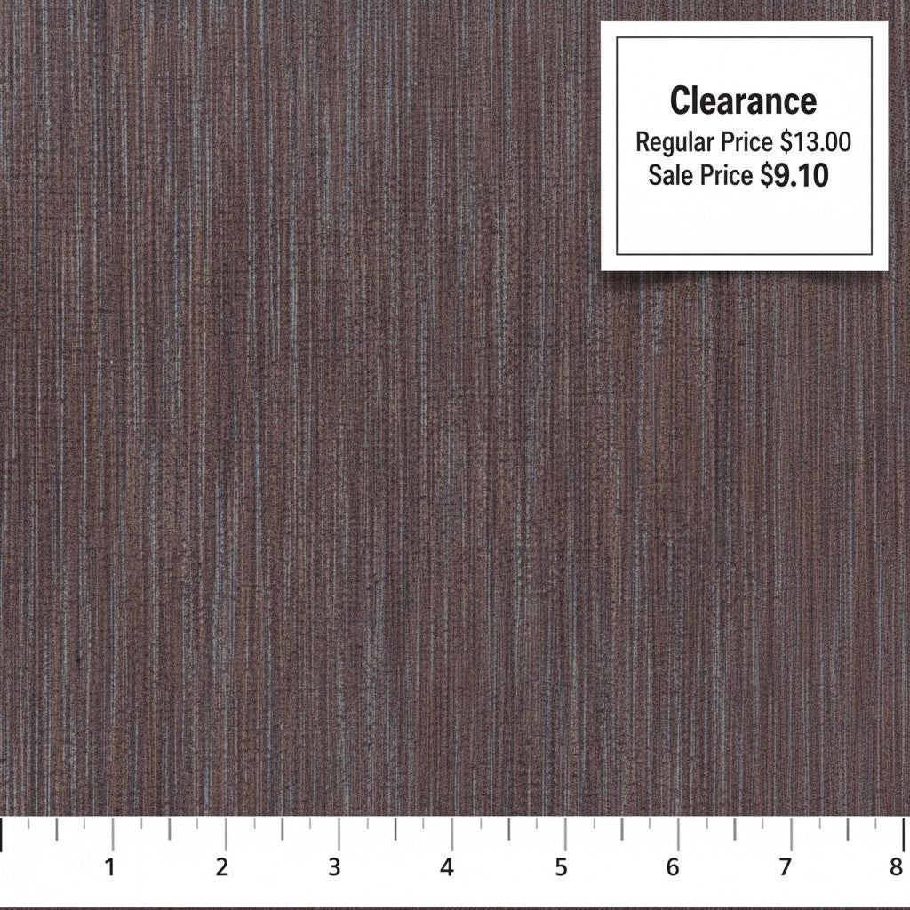 Carmon's Quilt Shop cocoa brown space dye woven fabric with vertical textured pattern