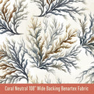 Carmon's Quilt Shop Coral Neutral 108 inch wide backing fabric by Nicole DeCamp featuring a coastal coral print