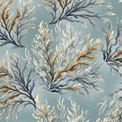 Carmon's Quilt Shop Coral Ocean 108 inch wide backing fabric featuring a detailed coral pattern in blue and tan tones
