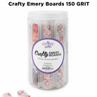 Carmon's Quilt Shop The Gypsy Quilter Crafty Emery Boards in a clear plastic storage jar with assorted quilt designs