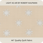 Carmon's Quilt Shop Light As Air cream cotton fabric by Robert Kaufman with a delicate white floral pattern.