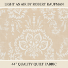 Carmon's Quilt Shop Light As Air cream 100% cotton quilting fabric with a white botanical floral print