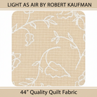 Carmon's Quilt Shop Light As Air cream cotton quilting fabric with white floral vine pattern