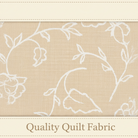 Carmon's Quilt Shop Light As Air cream cotton fabric with elegant white floral vine pattern for quilting projects